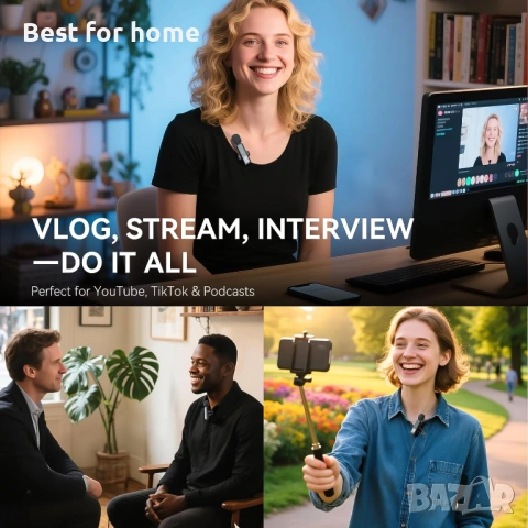 Безжичен микрофон брошка с LED дисплей – Shiny Black, 7 часа батерия, за iPhone (всички модели) и An, снимка 5 - Микрофони - 53211871