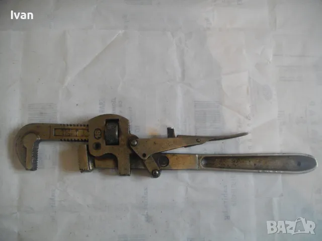 НЕМСКИ ВОДОПРОВОДЕН КЛЮЧ 2"ЦОЛА 55см/ЗАХВАТ 10см Drop Foed Steel 18 ОТЛИЧЕН ПОЧТИ НОВ, снимка 4 - Други инструменти - 48228705