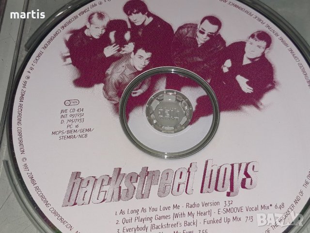 Сд музика BACKSTREET BOYS , снимка 2 - CD дискове - 34804861