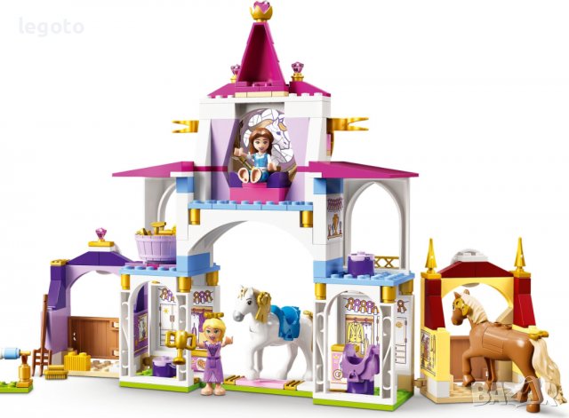 НОВО ЛЕГО 43195  Дисни - Кралската конюшна на Бел и Рапунцел LEGO 43195 Disney Belle and Rapunzel's , снимка 3 - Конструктори - 37027789