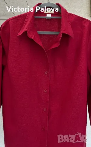 Красива плътна риза/туника  лен и памук, снимка 10 - Ризи - 42623290