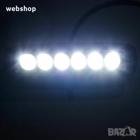 Комплект 2бр LED халогени  18W работни светлини / ЛЕД ЛАМПА LED WORK LIGHT 18W, снимка 4 - Аксесоари и консумативи - 35530786