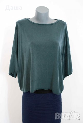 Тениска блуза oversize зелена, снимка 1 - Тениски - 26630564