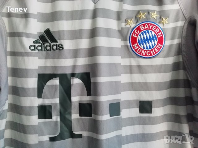 Bayern Munich Adidas оригинална вратарска тениска фланелка Байерн Мюнхен юношеска 13-14г , снимка 3 - Тениски - 38181856