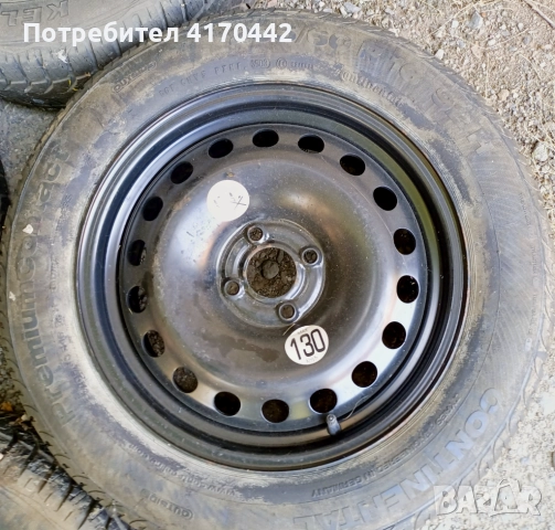 3 бр. стоманени джанти с гуми 205/60/16 , снимка 2 - Гуми и джанти - 51592930