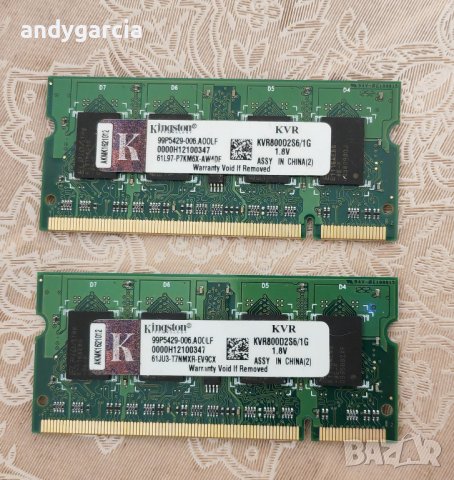  2GB DDR2 KIT - 2x1GB 800mhz pc 6400 за лаптоп, so-dimm ram рам памет 