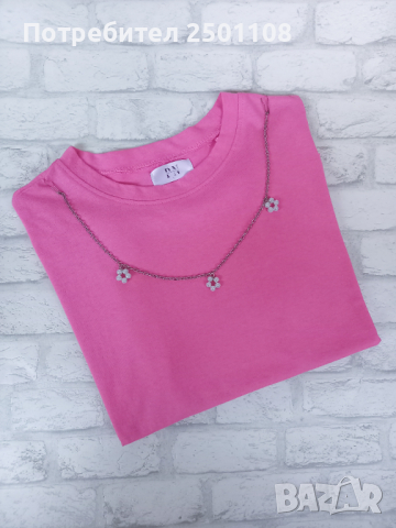 Тениска с колие, снимка 2 - Тениски - 44866893