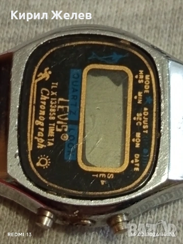 Винтидж електтронен часовник LEVIS ретро рядък дамски за КОЛЕКЦИОНЕРИ 51822, снимка 7 - Дамски - 53481645