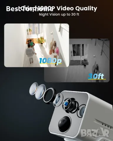 ieGeek ZS-GX7S Акумулаторна WiFi камера висок клас, снимка 14 - Комплекти за видеонаблюдение - 48351270