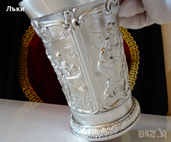 Калаена халба,чаша с авторски ловни картини 600 мл. , снимка 10 - Антикварни и старинни предмети - 52201637