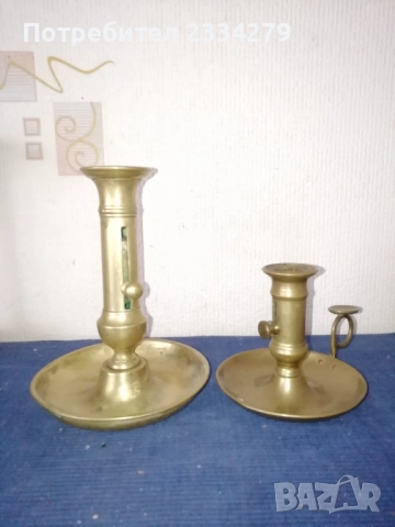 Стари бронзови свещници от различни държави и различни години. , снимка 5 - Декорация за дома - 52468483