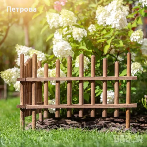Дървена ограда-60х55 см./дървена декоративна оградка/декоративна ограда