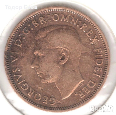 United Kingdom-½ Penny-1951-KM# 868-George VI, снимка 2 - Нумизматика и бонистика - 52558900
