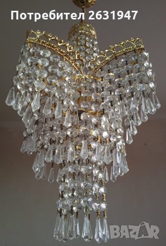 Кристален полилей стил Ампир, снимка 4 - Лампи за таван - 34737376