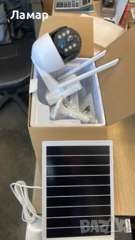 Соларна безжична въртяща се камера WIFI 8MP проследяване осветяване, снимка 2 - IP камери - 50322659