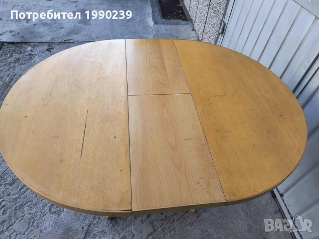 Кухненска маса разтегателна с диаметър 101 см. – масив, снимка 9 - Маси - 51537398