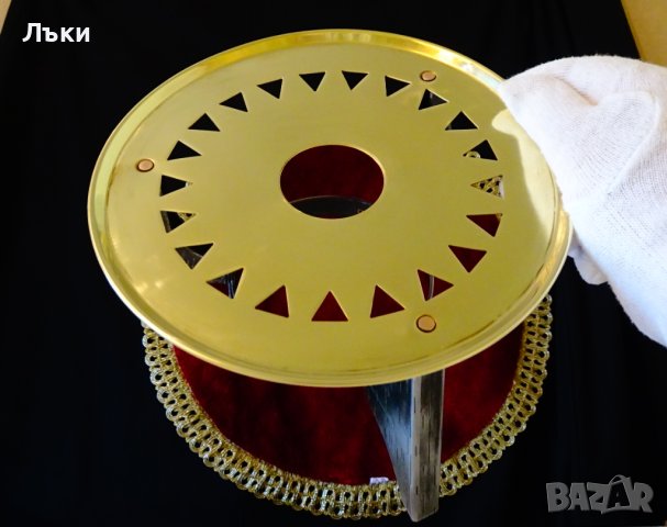 Бронзова пиростия,мангал,стойка за съдове,котлон. , снимка 2 - Антикварни и старинни предмети - 40589191