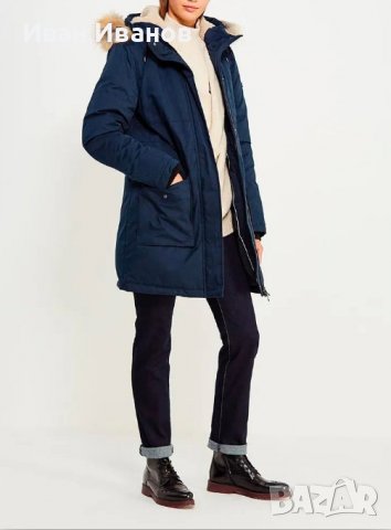 Зимно яке парка - Синьо Tommy Hilfiger  размер Л-ХЛ, снимка 3 - Якета - 38441281