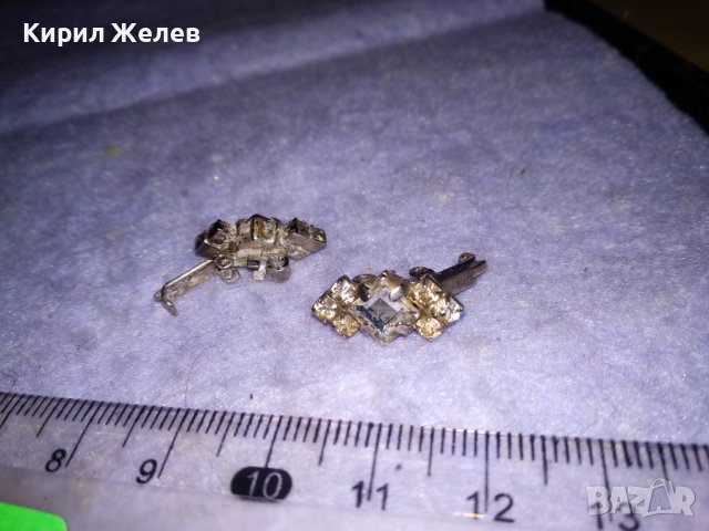 Две ПОСРЕБРЕНИ СТАРИННИ ИНТЕРЕСНИ ВИНТИДЖ УКРАШЕНИЯ с ФАСЕТИРАНИ БЛЕСТЯЩИ ПЛАНИНСКИ КРИСТАЛИ 33146, снимка 12 - Антикварни и старинни предмети - 39666378
