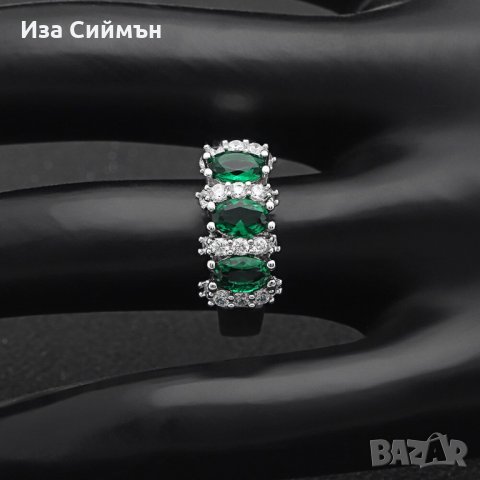 Сребърни пръстени със смарагд, рубин и изумруд (емералд), снимка 7 - Пръстени - 32502433