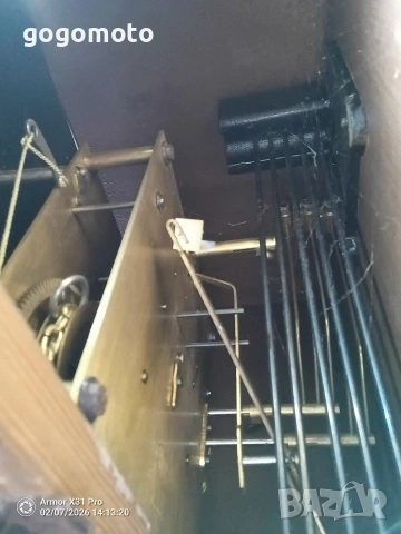 Стар паркетен часовник Tempus Fugit с махало и тежестти,Стар ретро винтидж арт старинен,Grandfather , снимка 16 - Антикварни и старинни предмети - 41904228