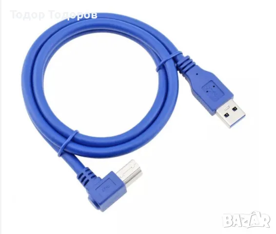 Ъглов кабел за данни USB 3.0 Type A към USB 3.0 Type B - 0.5m, снимка 2 - Кабели и адаптери - 48966994
