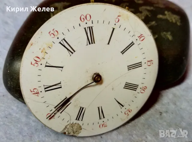 МЕХАНИЗЪМ от СТАР РЯДЪК МОДЕЛ ШВЕЙЦАРСКИ ДЖОБЕН ЧАСОВНИК с РИМСКИ ПОРЦЕЛАНОВ ЦИФЕРБЛАТ 49654, снимка 10 - Джобни - 48623568