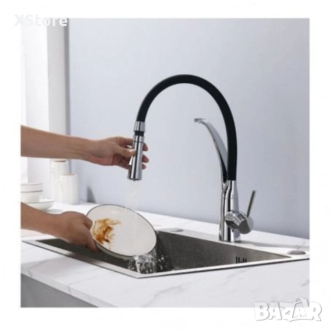 Смесител за вода, верт. с покр. от хром с Черен, снимка 7 - Смесители - 52588658