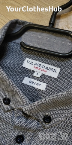 U.S. Polo Assn. L size Мъжка риза с дълъг ръкав, снимка 3 - Ризи - 53273387