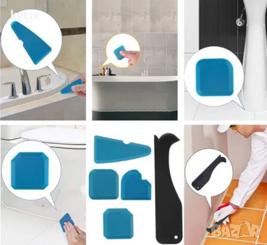 Мултифункционален комплект шпатули,поставяне/премахване на силикон, снимка 5 - Други инструменти - 48486604