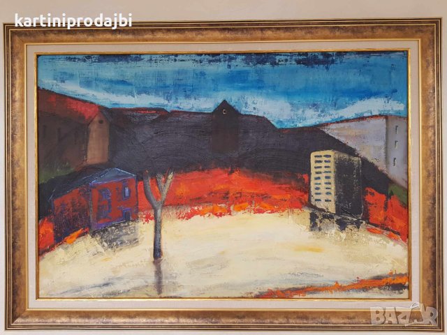 Маслена картина " Горещина на свечеряване ", снимка 4 - Картини - 43401704