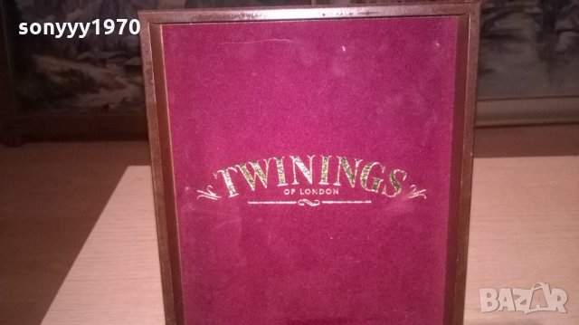 TWININGS OF LONDON-красива дървена кутия-внос англия-19х15х8см, снимка 7 - Колекции - 27086854