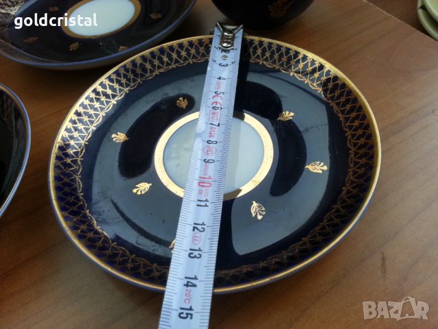 Руски порцелан чаши за чай кобалт лфз, снимка 4 - Чаши - 37056294