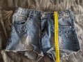 Дънкови панталонки с перли 12y момиче 10-11 години., снимка 4