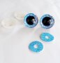 30мм 3D сини очички с блясък за амигуруми, плетени играчки, снимка 2