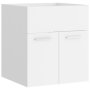 Долен шкаф за мивка, бял, 41x38,5x46 см, ПДЧ, снимка 2