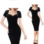 Елегантна черна рокля, снимка 1 - Рокли - 36896057