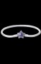 Сребърна гривна Пандора,със закопчалка звезда,змийска плетка,glittered,purple,"Summer vibes",19 см/н