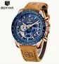 Спортно/Елегантен Мъжки часовник BY*BENYAR* Спортен хронограф с кожена каишка!, снимка 3
