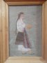 Стара рисувана картина, Жена с носия. , снимка 1 - Антикварни и старинни предмети - 40584484
