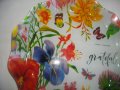 Нови Стъклени Цветни Чинии-2 бр-ф195/200мм-Декоративни-Lovery Garden Gratefue-AURORA, снимка 8