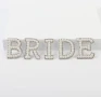 Перлени бели Букви „BRIDE“ за сватба, моминско парти за дреха надпис, снимка 2