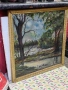 Стара маслена картина върху платно , снимка 2