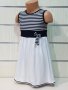 Нова детска моряшка рокличка с висока талия, от 2-4 години, снимка 3