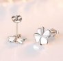 Сребърни Обеци Туист Детелина - 925 печат сребро BA205, снимка 2