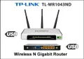 TP-Link TL-WR1043ND Gigabit Router с USB, снимка 1