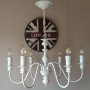 Винтидж класика-бял полилей за хол,всекидневна ,шаби шик лампа,модерно осветление, снимка 18