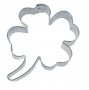четирилистна детелинка детелина с дръжка метална форма резец украса бисквитки фондан, снимка 1 - Форми - 17882347