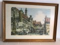 Антикварна рисувана картина с оригинална рамка, внос от Бавария, снимка 1 - Картини - 28367266