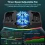 Нова Охлаждаща стойка за Xbox Series XBX със зарядна станция и RGB светлина, снимка 7